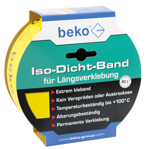 Beko Iso-Dicht-Band 60 mm x 40 m gelb für Längsverklebung 235101